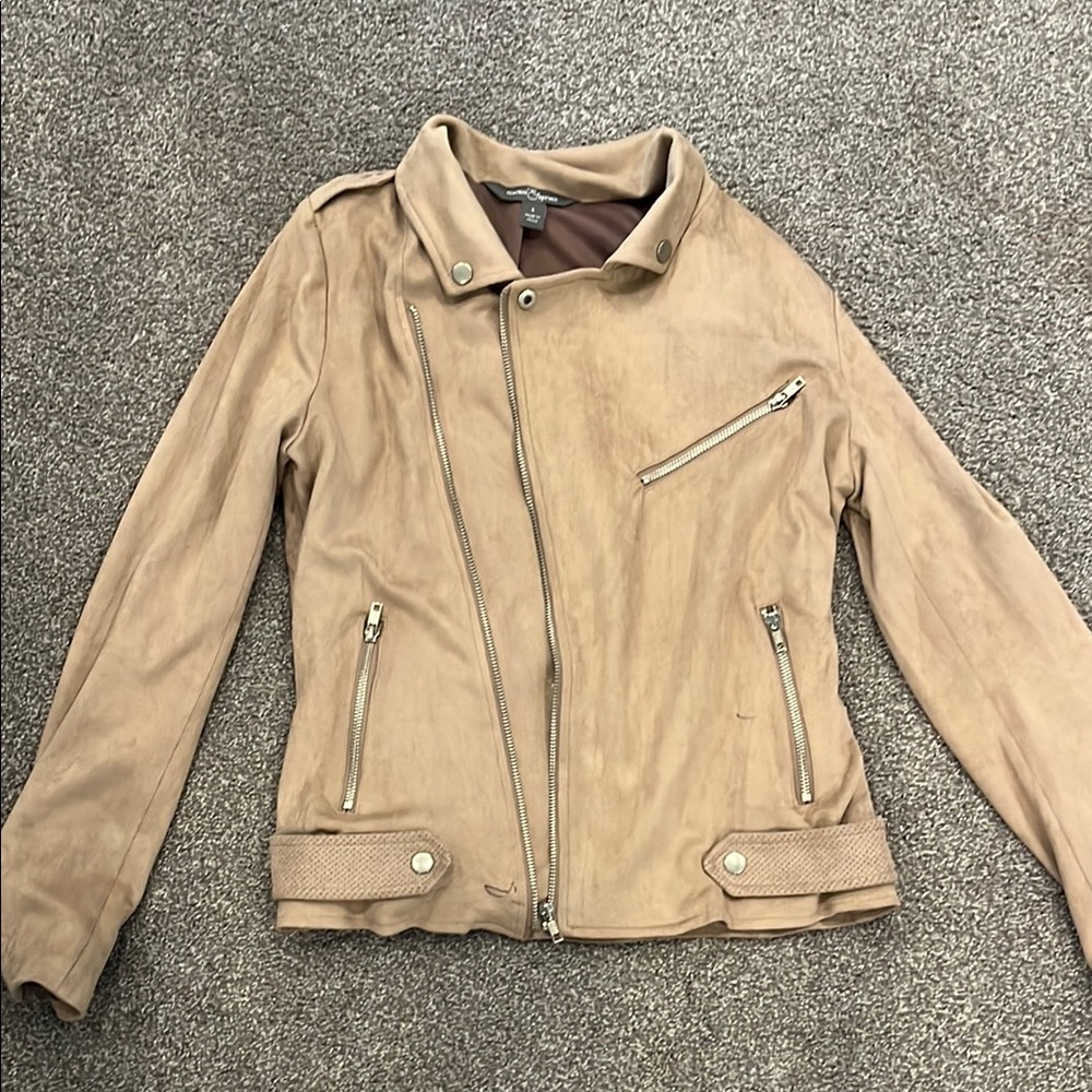 Tan Women's Faux Suede Jacket Small